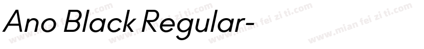 Ano Black Regular字体转换